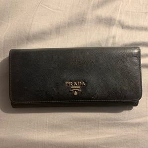 Black Authentic Prada Wallet